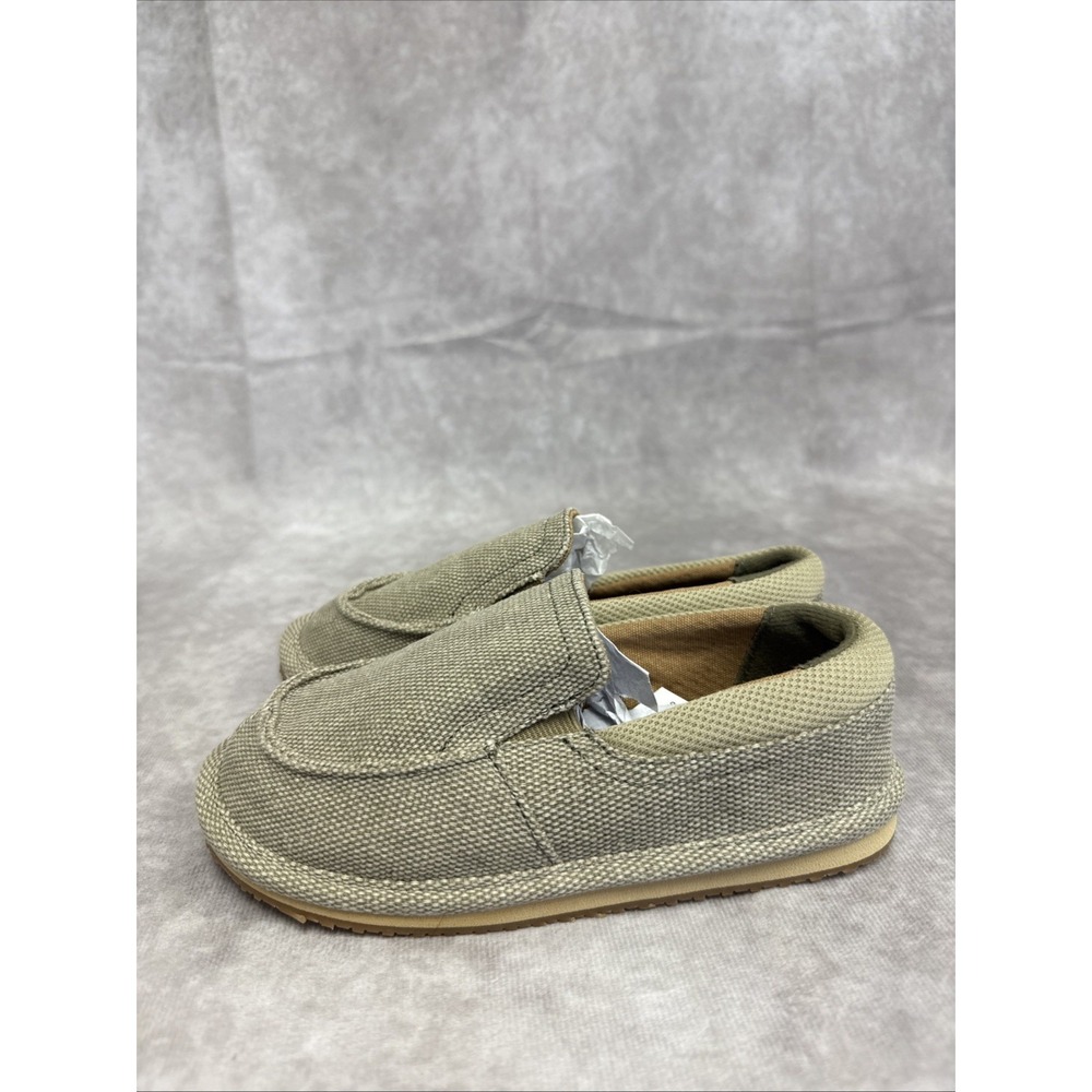 Children's Place Canvas Boys Loafers Toddler SZ-11 Beige Casual Slip-On